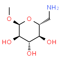 ChemSpider 2D Image | Methyl 6-amino-6-deoxy-alpha-D-glucopyranoside | C7H15NO5
