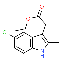 ChemSpider 2D Image | Ethyl (5-chloro-2-methyl-1H-indol-3-yl)acetate | C13H14ClNO2