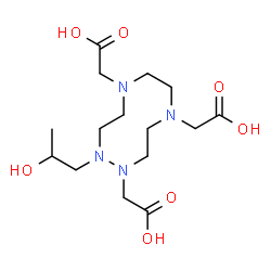 ChemSpider 2D Image | 2,2',2''-[2-(2-Hydroxypropyl)-1,2,5,8-tetrazecane-1,5,8-triyl]triacetic acid | C15H28N4O7