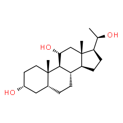 ChemSpider 2D Image | (3alpha,5beta,11alpha,20R)-Pregnane-3,11,20-triol | C21H36O3