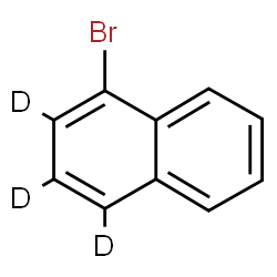 ChemSpider 2D Image | 1-Bromo(2,3,4-~2~H_3_)naphthalene | C10H4D3Br