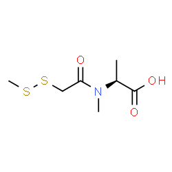 ChemSpider 2D Image | L-Alanine, N-methyl-N-[(methyldithio)acetyl]- | C7H13NO3S2