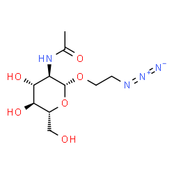 ChemSpider 2D Image | 2-Azidoethyl 2-acetamido-2-deoxy-beta-D-glucopyranoside | C10H18N4O6