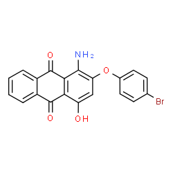 ChemSpider 2D Image | 1-amino-4-hydroxy-2-(4-bromophenoxy)anthraquinone | C20H12BrNO4