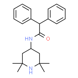ChemSpider 2D Image | 2,2-Diphenyl-N-(2,2,6,6-tetramethyl-4-piperidinyl)acetamide | C23H30N2O