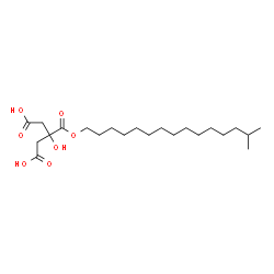 ChemSpider 2D Image | 3-Hydroxy-3-{[(14-methylpentadecyl)oxy]carbonyl}pentanedioic acid | C22H40O7