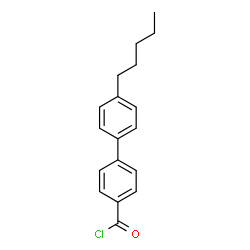 ChemSpider 2D Image | 4'-Pentyl-4-biphenylcarbonyl chloride | C18H19ClO