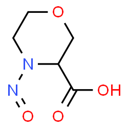 ChemSpider 2D Image | 4-Nitroso-3-morpholinecarboxylic acid | C5H8N2O4