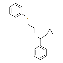 ChemSpider 2D Image | N-[Cyclopropyl(phenyl)methyl]-2-(phenylsulfanyl)ethanamine | C18H21NS