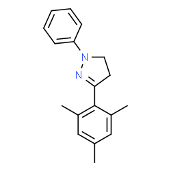 ChemSpider 2D Image | 1-phenyl-3-mesityl-2-pyrazoline | C18H20N2