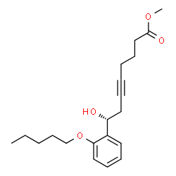 ChemSpider 2D Image | Methyl (8R)-8-hydroxy-8-[2-(pentyloxy)phenyl]-5-octynoate | C20H28O4