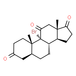 ChemSpider 2D Image | (5alpha)-9-Bromoandrostane-3,11,17-trione | C19H25BrO3