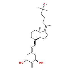 ChemSpider 2D Image | (1r,3r,7e,17z)-17-(5-Hydroxy-1,5-Dimethylhexylidene)-2-Methylene-9,10-Secoestra-5,7-Diene-1,3-Diol | C27H42O3