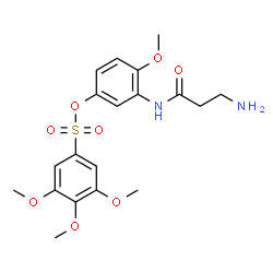 ChemSpider 2D Image | 3-(beta-Alanylamino)-4-methoxyphenyl 3,4,5-trimethoxybenzenesulfonate | C19H24N2O8S