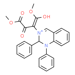 ChemSpider 2D Image | 3-[(1E)-1-Hydroxy-1,4-dimethoxy-3,4-dioxo-1-buten-2-yl]-1,2-diphenyl-1,2-dihydroquinazolin-3-ium | C26H23N2O5