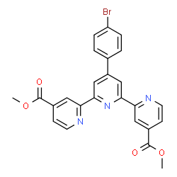 ChemSpider 2D Image | Dimethyl 4'-(4-bromophenyl)-2,2':6',2''-terpyridine-4,4''-dicarboxylate | C25H18BrN3O4