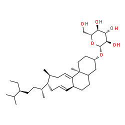 ChemSpider 2D Image | (3S,6aS,7E,10R,11S,13E,13bS)-10-[(2R,5R)-5-Ethyl-6-methyl-2-heptanyl]-11,13b-dimethyl-2,3,4,4a,5,6,6a,9,10,11,12,13b-dodecahydro-1H-cyclonona[a]naphthalen-3-yl beta-D-glucopyranoside | C35H60O6