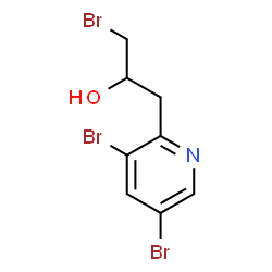 ChemSpider 2D Image | 1-Bromo-3-(3,5-dibromo-2-pyridinyl)-2-propanol | C8H8Br3NO