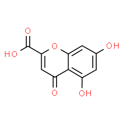 ChemSpider 2D Image | 5,7-Dihydroxy-4-oxo-4H-chromene-2-carboxylic acid | C10H6O6