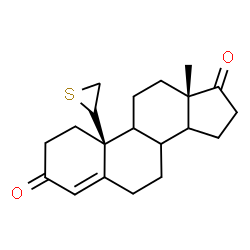 ChemSpider 2D Image | (8xi,9xi,14xi)-10-[(2S)-2-Thiiranyl]estr-4-ene-3,17-dione | C20H26O2S