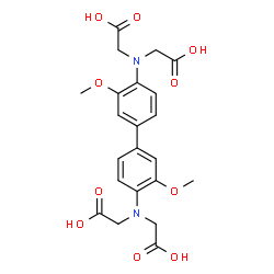 ChemSpider 2D Image | 2,2',2'',2'''-[(3,3'-Dimethoxy-4,4'-biphenyldiyl)dinitrilo]tetraacetic acid | C22H24N2O10