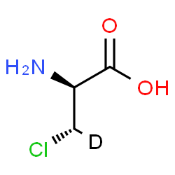 ChemSpider 2D Image | (3S)-3-Chloro-D-(3-~2~H_1_)alanine | C3H5DClNO2