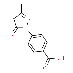 ChemSpider 2D Image | 1-(4-Carboxylphenyl)-3-methyl-5-pyrazolone | C11H10N2O3