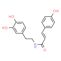 ChemSpider 2D Image | (2E)-N-[2-(3,4-Dihydroxyphenyl)ethyl]-3-(4-hydroxyphenyl)acrylamide | C17H17NO4