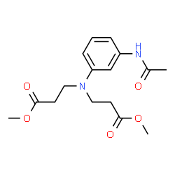 ChemSpider 2D Image | Dimethyl 3,3'-[(3-acetamidophenyl)imino]dipropanoate | C16H22N2O5