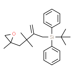ChemSpider 2D Image | [3,3-Dimethyl-2-methylene-4-(2-methyl-2-oxiranyl)butyl](2-methyl-2-propanyl)diphenylsilane | C26H36OSi