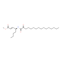 ChemSpider 2D Image | Methyl (2E,4S)-4-[(2-oxohexadecanoyl)amino]-2-octenoate | C25H45NO4