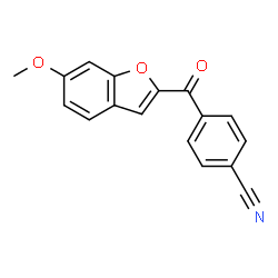 ChemSpider 2D Image | 4-[(6-Methoxy-1-benzofuran-2-yl)carbonyl]benzonitrile | C17H11NO3