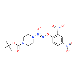 ChemSpider 2D Image | 2-Methyl-2-propanyl 4-[(Z)-(2,4-dinitrophenoxy)-NNO-azoxy]-1-piperazinecarboxylate | C15H20N6O8