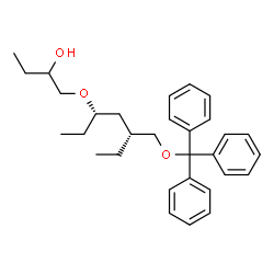 ChemSpider 2D Image | 1-({(3S,5R)-5-[(Trityloxy)methyl]-3-heptanyl}oxy)-2-butanol | C31H40O3
