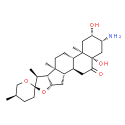 ChemSpider 2D Image | (2beta,3beta,5beta,25R)-3-Amino-2,5-dihydroxyspirostan-6-one | C27H43NO5