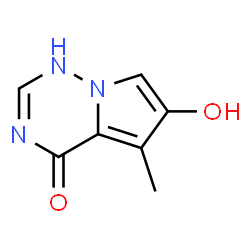 ChemSpider 2D Image | 6-Hydroxy-5-methylpyrrolo[2,1-f][1,2,4]triazin-4(1H)-one | C7H7N3O2