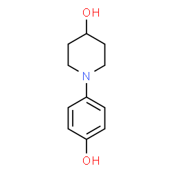 ChemSpider 2D Image | 1-(4-Hydroxyphenyl)-4-piperidinol | C11H15NO2