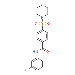 ChemSpider 2D Image | N-(3-Fluorophenyl)-4-(4-morpholinylsulfonyl)benzamide | C17H17FN2O4S