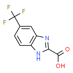 ChemSpider 2D Image | 5-(Trifluoromethyl)-1H-benzimidazole-2-carboxylic acid | C9H5F3N2O2