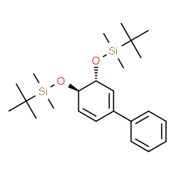 ChemSpider 2D Image | {[(1R,2R)-4-Phenyl-3,5-cyclohexadiene-1,2-diyl]bis(oxy)}bis[dimethyl(2-methyl-2-propanyl)silane] | C24H40O2Si2