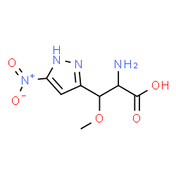 ChemSpider 2D Image | O-Methyl-3-(5-nitro-1H-pyrazol-3-yl)serine | C7H10N4O5