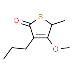 ChemSpider 2D Image | 4-Methoxy-5-methyl-3-propyl-2(5H)-thiophenone | C9H14O2S