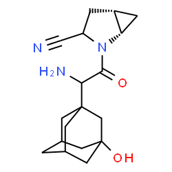 ChemSpider 2D Image | (1S,5S)-2-[Amino(3-hydroxyadamantan-1-yl)acetyl]-2-azabicyclo[3.1.0]hexane-3-carbonitrile | C18H25N3O2