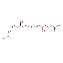 ChemSpider 2D Image | (5S,6E,8E,10E,12R,14Z,16E)-5,12,18-Trihydroxy-6,8,10,14,16-icosapentaenoic acid | C20H30O5