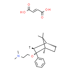 ChemSpider 2D Image | N,N-Dimethyl-2-{[(1R,2S,3S,4S)-1,7,7-trimethyl-2-phenyl(3-~3~H_1_)bicyclo[2.2.1]hept-2-yl]oxy}ethanamine (2E)-2-butenedioate (1:1) | C24H34TNO5