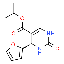 ChemSpider 2D Image | Isopropyl (4S)-4-(2-furyl)-6-methyl-2-oxo-1,2,3,4-tetrahydro-5-pyrimidinecarboxylate | C13H16N2O4