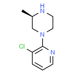 ChemSpider 2D Image | (R)-1-(3-chloropyridin-2-yl)-3-methylpiperazine | C10H14ClN3