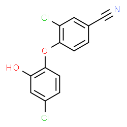ChemSpider 2D Image | 3-Chloro-4-(4-chloro-2-hydroxyphenoxy)benzonitrile | C13H7Cl2NO2