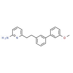 ChemSpider 2D Image | 6-[2-(3'-Methoxy-3-biphenylyl)ethyl]-2-pyridinamine | C20H20N2O