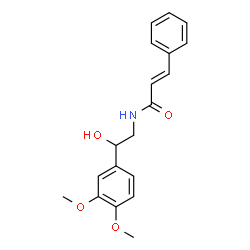 ChemSpider 2D Image | (2E)-N-[2-(3,4-Dimethoxyphenyl)-2-hydroxyethyl]-3-phenylacrylamide | C19H21NO4